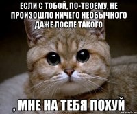 если с тобой, по-твоему, не произошло ничего необычного даже после такого , мне на тебя похуй