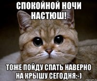 спокойной ночи Настюш! тоже пойду спать наверно на крышу сегодня:-)