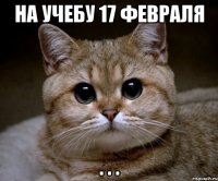 на учебу 17 февраля . . .