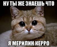 Ну ты же знаешь что Я Мерилин Керро