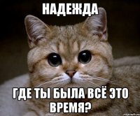 надежда где ты была всё это время?