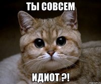 Ты совсем ИДИОТ ?!