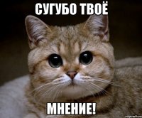 Сугубо твоё мнение!