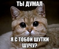 ты думал я с тобой шутки шучу?