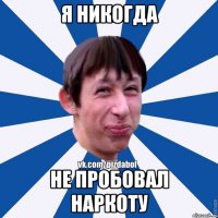 я никогда не пробовал наркоту