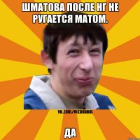 шматова после НГ не ругается матом. ДА