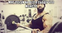 мне похуй на всё я ебашу что монстр 