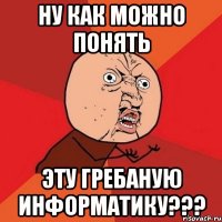 Ну как можно понять эту гребаную информатику???