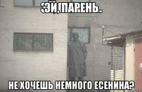 Эй, парень не хочешь немного Есенина?