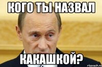 кого ты назвал какашкой?