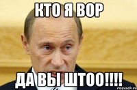 кто я вор да вы ШТОО!!!!