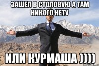 ЗАШЕЛ В СТОЛОВУЮ А ТАМ НИКОГО НЕТУ ИЛИ КУРМАША ))))