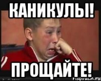 Каникулы! Прощайте!