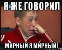 Я же говорил Мирный я мирный!