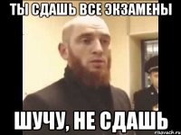 Ты сдашь все экзамены шучу, не сдашь