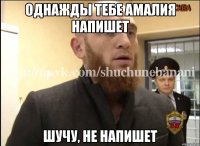 Однажды тебе Амалия напишет Шучу, не напишет