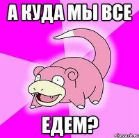 А куда мы все едем?