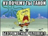 ну почему ты такой безграмотный человек ?