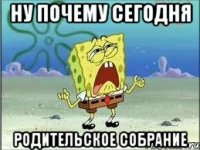 ну почему сегодня РОДИТЕЛЬСКОЕ СОБРАНИЕ