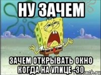 Ну зачем Зачем открывать окно когда на улице -30