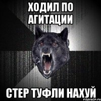 ходил по агитации стер туфли нахуй