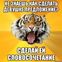 не знаешь как сделать девушке предложение? сделай ей словосочетание