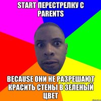 Start перестрелку с parents Because они не разрешают красить стены в зеленый цвет