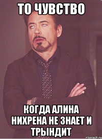 ТО ЧУВСТВО КОГДА АЛИНА НИХРЕНА НЕ ЗНАЕТ И ТРЫНДИТ
