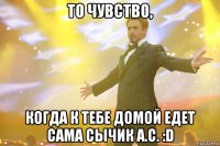 То чувство, когда к тебе домой едет сама Сычик А.С. :D