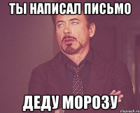 Ты написал письмо Деду морозу