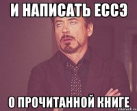 и написать ессэ о прочитанной книге