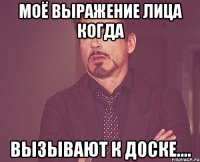 моё выражение лица когда вызывают к доске....