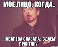 Мое лицо, когда.. Ковалева сказала:"Сдаем практику"