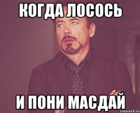 когда лосось и пони масдай