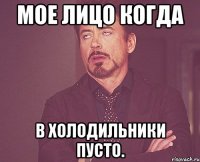 Мое лицо когда В холодильники пусто.