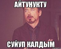 Айтунукту суйуп калдым