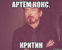 Артём Кокс, критин
