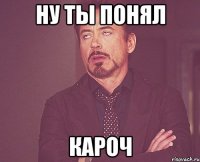 ну ты понял кароч