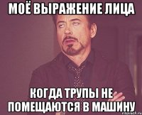 моё выражение лица когда трупы не помещаются в машину
