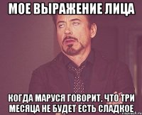 Мое выражение лица Когда Маруся говорит, что три месяца не будет есть сладкое