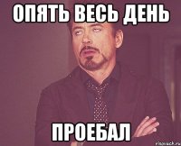 опять весь день проебал