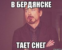 в бердянске тает снег