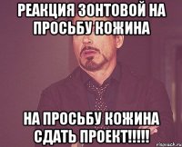 Реакция Зонтовой на просьбу кожина на просьбу кожина сдать проект!!!!!