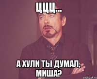 ццц... А хули ты думал, Миша?