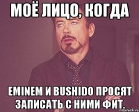 Моё лицо, когда Eminem и Bushido просят записать с ними фит.