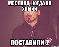 Мое лицо, когда по химии Поставили 2