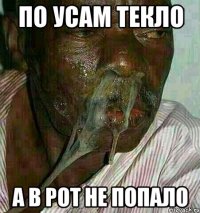 ПО УСАМ ТЕКЛО А В РОТ НЕ ПОПАЛО