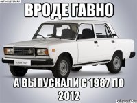 ВРОДЕ ГАВНО А ВЫПУСКАЛИ С 1987 ПО 2012