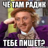 чё там радик тебе пишет?