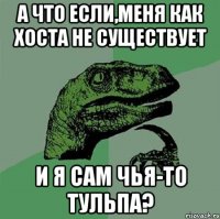 А что если,меня как хоста не существует и я сам чья-то тульпа?